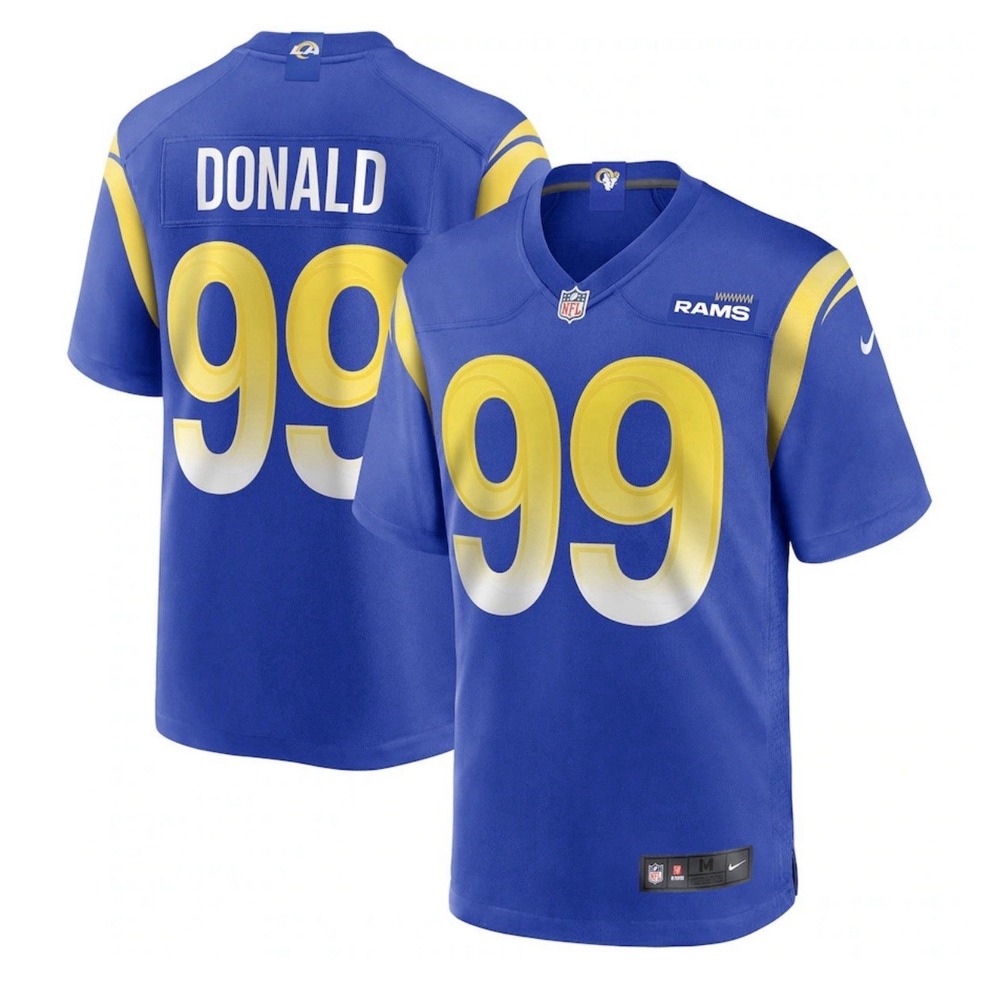 NIKE Aaron Donald Royal Los Angeles Rams Legend Jersey Blue Men's Size Medium‎